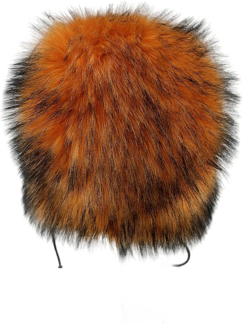 YFJNV Y2K Faux Fur Russian Hat, Soft, Warm Winter Trapper Hat with Earmuffs for Men and Women - Image 4
